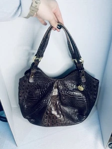 Brahmin Hobo-Tasche Schultertasche Handtasche aus Leder mit Kroko-Prägung - Bild 1 von 5