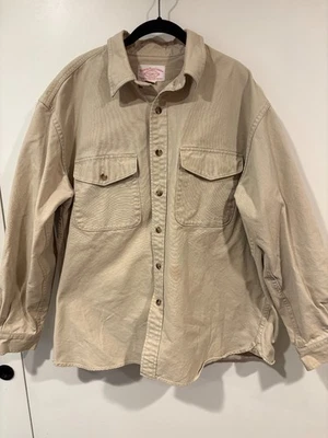 Filson Heavyweight Canvas 100% Cotton Work Shirt XL Tan – Double Chest Pockets - Image 1 of 4