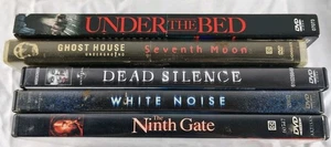 5 movie lot Horror #2 under the bed 7th moon dead silence white noise 9th gate - Imagen 1 de 17