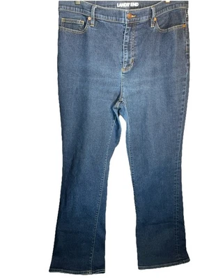 Pantalones de mezclilla Lands End azules para mujer talla 16 corte recto corte bootcut Foto 1 de 4