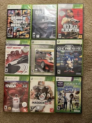 Lot of 9 Xbox 360/Kinect Games, Bundle | GTA MADDEN NFS 2K COD SEGA RDR Lot - Image 1 of 4