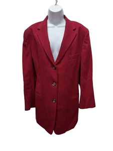 Vintage Pietrafesa for Studio 100% Kaschmir Blazer 16 Rot Neu ohne Etikett USA 3 Knöpfe RAR - Bild 1 von 12