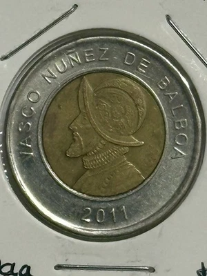 2011 REPUBLICA De Panama UN Balboa $1 VASCO NUNEZ DE BALBOA 🇵🇦 #154 - Image 1 of 4