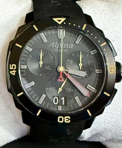 Alpina Seastrong Diver Chronograph Date Sports Mens Watch - Picture 1 of 8