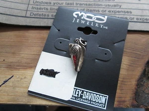 New Harley Davidson OEM MOD .925 Silver Red Flame Gas Tank Charm HDC0083 - Bild 1 von 6