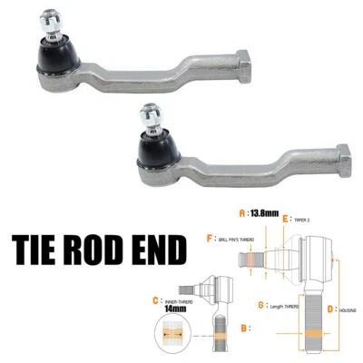 Extremo de varilla de amarre interior de 2 piezas para camioneta Ute Mazda B2000 B2200 B2600 1985-1997 Foto 1 de 4
