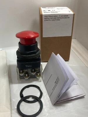 ALLEN-BRADLEY ALLEN BRADLEY 800H-DR6A PUSHBUTTON RED MOMENTARY MUSH 1NO/1NC SERIES F NIB