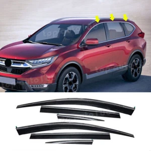 Para Honda CR-V 2017-2022 viseras de ventana negras deflectores de protección solar contra lluvia con cromo - Imagen 1 de 2