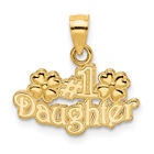 14k #1 DAUGHTER with Flowers Charm C3013