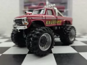 1/64 Greenlight Kings of Crunch 1973 Ford F250 KRIMSON KRUSHER Monster truck 4x4 - Picture 1 of 12