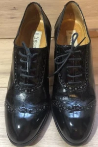 Sartore Paris schwarze Leder Lack Schnürschuhe Gr. 39 UK 6 Made in France - Bild 1 von 12