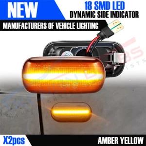 2x Audi A3 S3 8P A4 B6 B7 C6 LED Sequential Side INDICATOR Smoked Amber Unit 15 - Picture 1 of 6