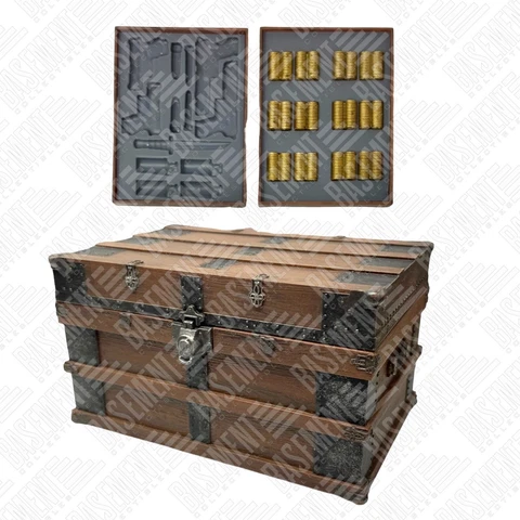 Mezco One 12 John Wick - Chest Trunk w/ Trays 1:12 Scale (Latch Does Not Hold) Cover