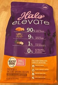 Halo Elevate Small Breed Chicken + Ancient Grains Recipe Dog Food, 3.5 lbs