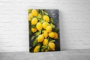 Lemon Branch Oil Painting Art Canvas Unframed & Limited Edition Paint Touch-up - Bild 1 von 4