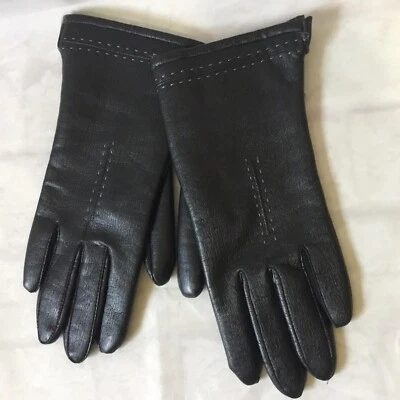 Guantes de Conducción De Colección Para Mujer Piel de Conejo Forrados Costuras Acentos Damas Talla 8 Japón Foto 1 de 4