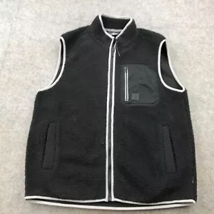 Volcom Vest Womens XL Black Muzzer Fuzzar Full Zip Fleece Deep Pile Outdoor - Picture 1 of 11