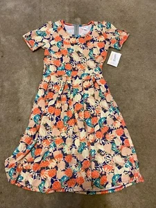 New w/ Tags LulaRoe Amelia Dress Small S Spring Floral Roses spring pockets - Picture 1 of 3