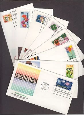 1987 Special Occasions Greetings Sc 2267 to 2274 set of 8 FDCs Fleetwood - Image 1 of 3