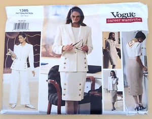 Vogue Career Wardrobe Pattern 1385 Misses' Jacket Dress MORE Sz. 18-22 UNCUT V6 - Picture 1 of 6