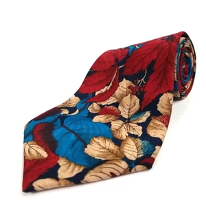 Johnny Carson Luxury Tie Colorful Printed Floral Pattern Necktie 57" x 3.75" - Picture 1 of 6