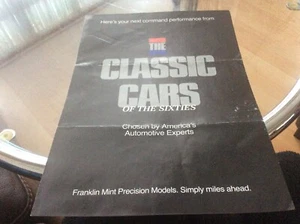 franklin mint classic cars of the sixties 1963 Studebaker Avanti brochure - Picture 1 of 3