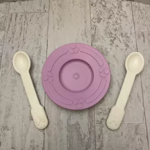 Vintage Playskool Spoon & Plate Pretend Play Utensils Make-believe Kitchen Tools - Picture 1 of 12