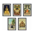 THAILAND 2021 ROYAL TEMPLE WAT RATCHABOPHIT COMP. SET OF 5 STAMPS IN MINT MNH 