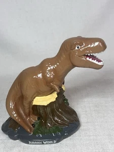 Jurassic World T-Rex Ceramic Coin Piggy Bank Dinosaur Universal Studios CHIP - Picture 1 of 9