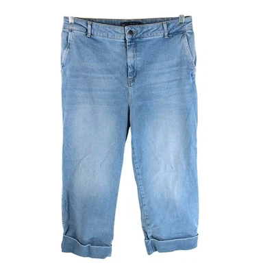 Pantalones de mezclilla Boden para mujer pierna ancha lavado medio elásticos talla 12 Foto 1 de 4
