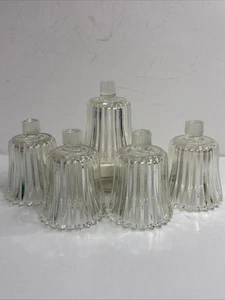 De colección Homco Royal Jewelite #1193 Candelabros Votivos de Vidrio 4" Juego de 5 Base de Clavijas - Imagen 1 de 8