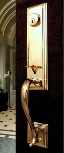 Juego de entrada de mango de jarra Fairmont FPL; latón sólido con perno interior/cerrojo - Imagen 1 de 6