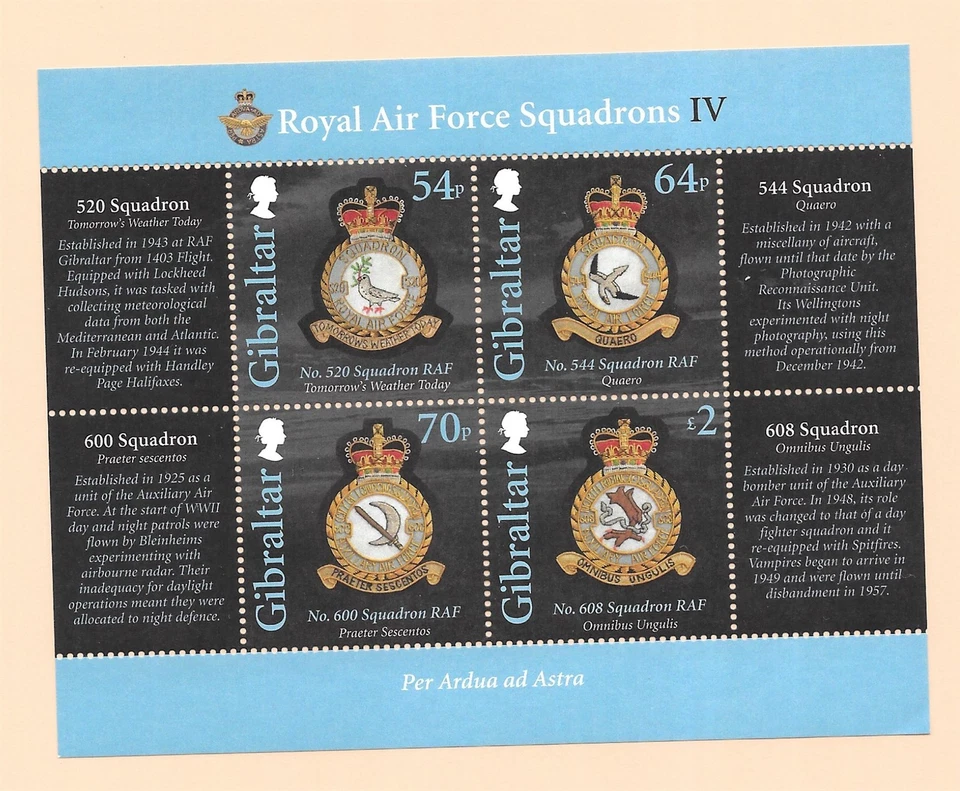  GIBRALTAR Sc 1333 NH SOUVENIR SHEET of 2012 - ROYAL AIR FORCE - Sc $11 - Image 1 of 1