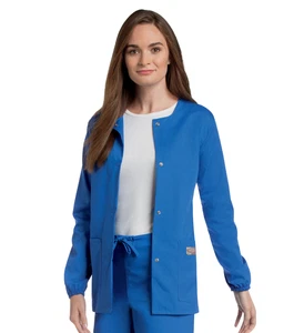 Scrub Zone by Landau Women's Jewel Neck Snap Front Scrub Jacket - 75221