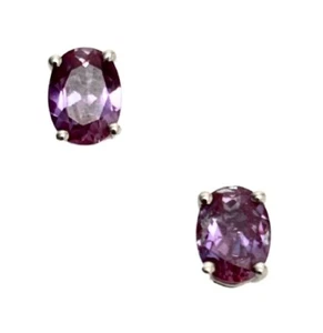 e10608p lab created alexandrite Sterling Silver Earrings Gift for Her - Picture 1 of 2