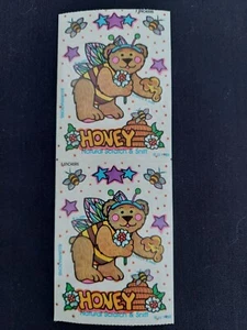 Illuminations 1983 Natural Scratch & Sniff Honey Bear Stickers, set of 2, New - Picture 1 of 3