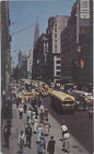 Postcard Ny New York City Fifth Avenue Traffic Buses Pedestrians C1950s ??1502