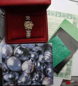 1991 Women's Rolex 69173 Datejust Ivory Roman Dial 26mm w Box & Papers - Picture 1 of 9