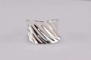 Anillo RLM Robert Lee Morris Plata Esterlina Contorneado Ondulación Onda Banda 925 Talla: 10 - Imagen 1 de 7