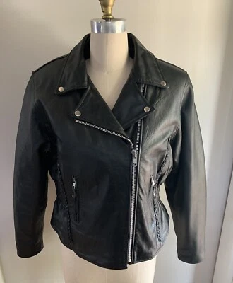Interstate Leather Motorcycle Jacket Women’s Size Large Excellent Condition - Image 1 of 4
