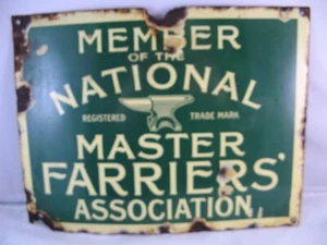 Master Farriers' Enamel Sign - Picture 1 of 6