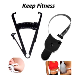 Body Fat Caliper and Measuring Tape for Accurately Measuring BMI Weight-Loss - Picture 1 of 13