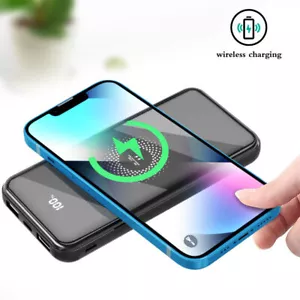 1000000mAh Wireless Portable USB Fast Charger Power Bank With built-in 4 Cables - Picture 1 of 14