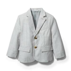 NWT JANIE AND JACK Linen Blazer - Size 4 - Cloud Grey - $109 - Boy 