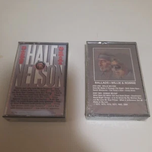 Willie Nelson "Half Nelson" And Willie & Ronnie Ballads Cassette Tapes Sealed - Imagen 1 de 7