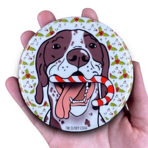 Deutsch Kurzhaar Zeiger Zuckerstange Magnet Handarbeit Retro Haustier Geschenk Dekor 3,5" - Bild 1 von 14