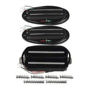 Schwarz HSS Hot Dual Rail Pickup Set E-Gitarre Humbucker Keramik Doppelspule - Bild 1 von 7
