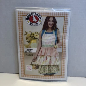 Pretty Ruffled Apron Pattern Gooseberry Patch Women's One Side - Picture 1 of 3
