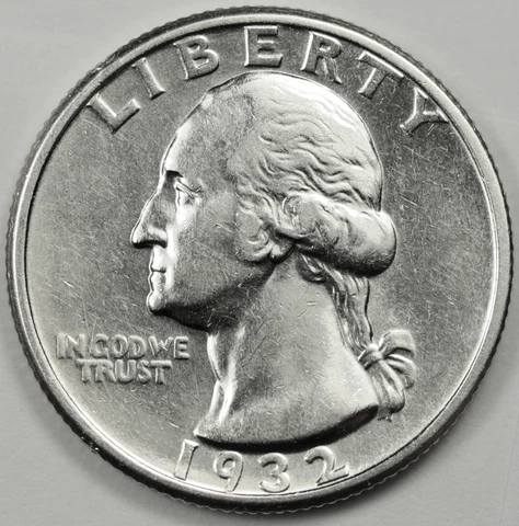 1932-p Washington Quarter.  High Grade.  84571 (Inventory A) Cover