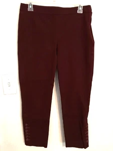 Talbots Damen Hose 6P Petite weinrot Chatham kurz kurz geschnitten Kleid Taschen Büro - Bild 1 von 5